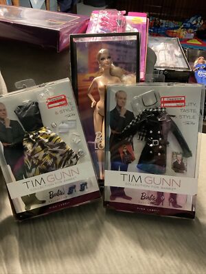 Tim Gunn Set 2 2012 Pink Label Collector Fashion accessories W3464 W3484 W/Doll