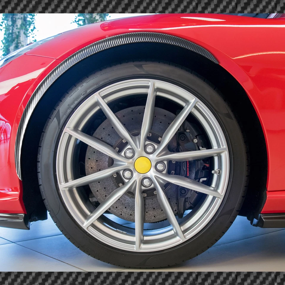 Protector acampanado guardabarros tira de arco cejas para rueda de coche de fibra de carbono de 2 piezas Foto 4 de 4