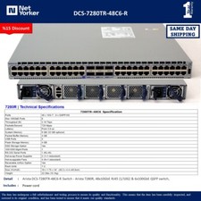 Arista DCS-7280TR-48C6-R 48-Port 10GbE RJ45 6x 100GbE QSFP -Same Day Shipping