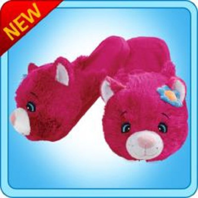Pillow Pets Authentic Flower Power Cat Slippers Toy Gift - check size chart