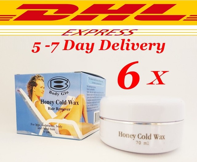 6 x 70g.Honey Cold Wax Kit Hair Removal Bikini, Body, Armpit Waxing DHL