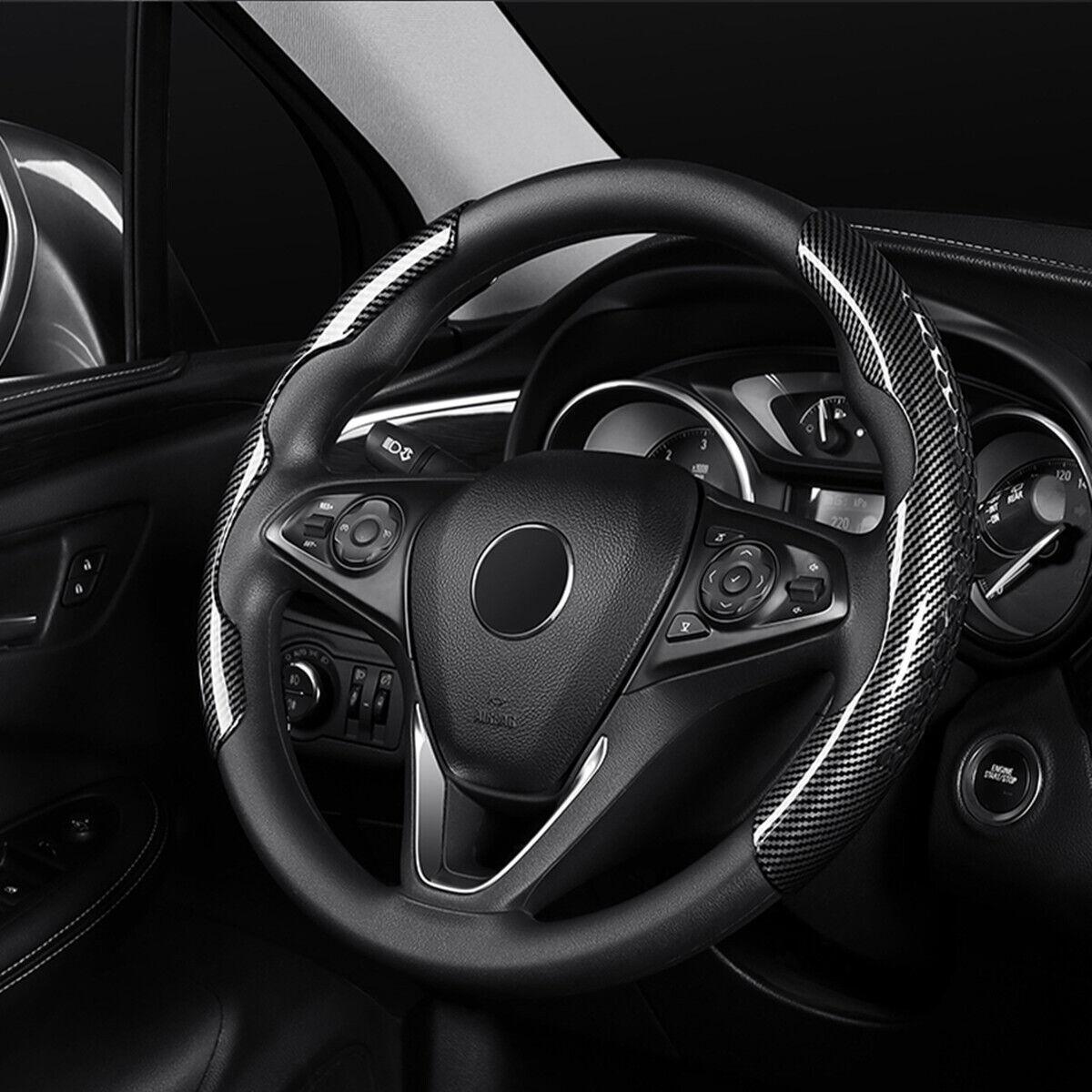 Carbon Fiber Color Car Steering Wheel Booster Cover 38cm Non-Slip Accessories