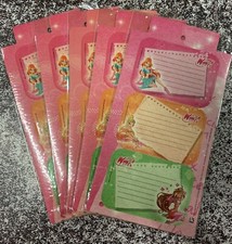 Winx Club etichette vintage (non incollano più) per quaderni, libri ecc. 5 pezzi