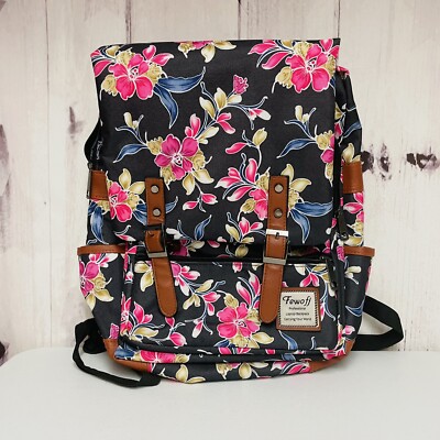 Brown and Black Patterned Backpack BROWN MUDCLOTH PATTERN BACKPACK SET main image 2