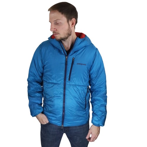 Vtg Patagonia Das Parka Quilted Insulated Puffer Hoody Jacket Coat Mens XS Blue