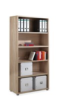 Wandregal Standregal BüCherregal Aktenregal 5 FäCher Braun Eiche Struktur