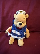 VTG Disney Club 8  Winnie The Pooh Sailor S.S. Pooh Bean Bag Plush Beanie