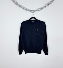 Roberto Cavalli Men s Dark Grey/Black Acrylic Wool Knit Sweater Pullover L