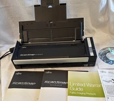 Fujitsu ScanSnap S1300i Portable Color Duplex Document Scanner w/ Cords Manuals