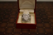 Bella Luce CZ Rhodium over Sterling Heart Rin...