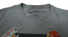 Nintendo Metroid NES Samus Aran T-Shirt Men's Size L Gray Adventure Series T0431