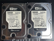 Western Digital WD5001AALS 500GB 7200RPM 3.5in SATA Hard Drive - LOT OF 2