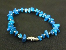 Designer Fashion Bracelet Strand/String Stone Metal Female Adult Teal/Silver
