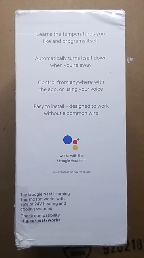 Google Nest Learning Thermostat Stainless Steel T3007ES 3rd Gen SEALED - Image 4 of 4