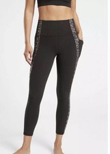 Athleta Salutation Stash Pocket II Serene 7/8 Leggings Black / Camo, Size XS EUC