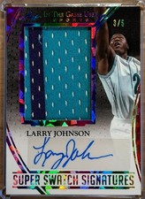 2025 Leaf ITGU Basketball Larry Johnson AUTOGRAPH + JUMBO RELIC PATCH /5 #SS-LJ1