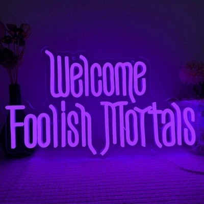 LED Halloween Sign Neon Light Wall Hanging Party Home Bar Spooky Festival Decor