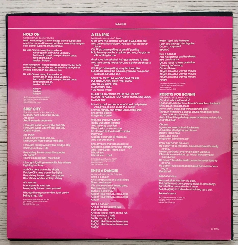 crack the sky PZ 34994 terre haute pressing 1975 vintage lifesong ...