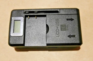 Universal Cellphone Digital Camera Battery Charger w/ USB AC Charging Port