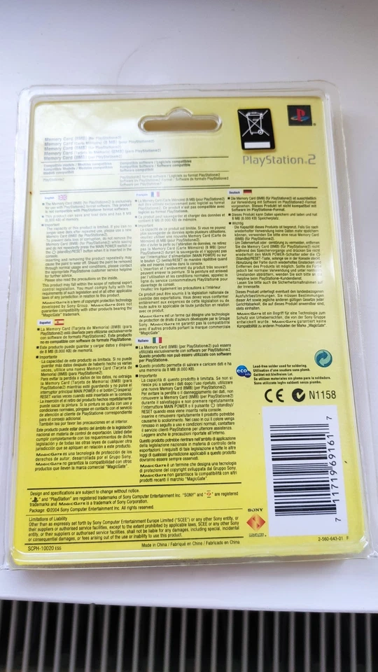 PlayStation 2 8MB Memory Card Satin Silver Official PS2 Magic Gate Brand New - Image 2 of 2