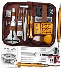 Beginners Watch Repair Kit: 149PCS Watch Tools with Manual for Link Brown