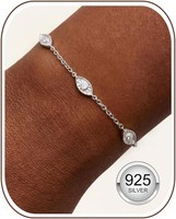 Silber Armband 925 Hypoallergen Einstellbar Stackable FüR Damen MäDchen Geschenk