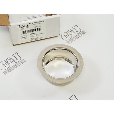 Rohl 743PN 743 3-1/2'' Kitchen Sink Disposal Flange - Polished Nickel READ