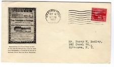 #681 Ohio River 1929 FDC - Planty #22 Stoutzenberg Yellow Evansville IN