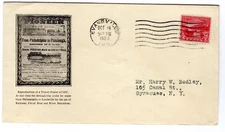 #681 Ohio River 1929 FDC - Planty #22 Stoutzenberg Yellow Evansville IN