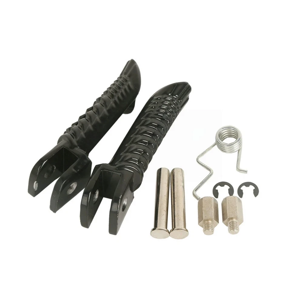 Black Front Footrests Foot Pegs For Suzuki GSXR600 GSXR750 GSXR1000 2001-2025 Foto 4 de 4