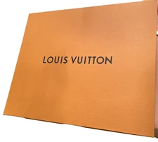 LOUIS VUITTON EMPTY GIFT ORANGE BOX & GIFT BAG EXLARGE 18"x14.75"x6.5" EXCEL CON