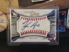 2011 Heroes and Prospects Card Between the Seams Red Stitch #BTS-JA Jordan Akins