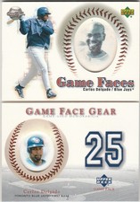 Carlos Delgado (2 Card LOT) 2002 2003 Upper Deck Game Faces NRMT!