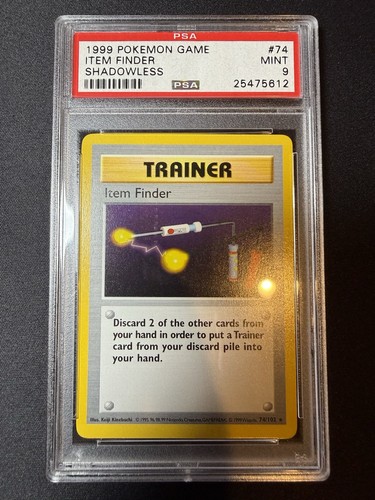 Item Finder (Shadowless) graded PSA 9 for sale on eBay