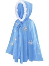 Princess Hooded Cape Snowflake Fairy Cloak Fluffy Christmas Costume Capes