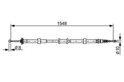 BOSCH Bremsseil Seilzug Feststellbremse 1 987 482 528 für FIAT PANDA VAN 4x4