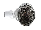 Antique Floral Repousse Sterling Silver Liquor Perfume Bottle Stopper Kirk & Son