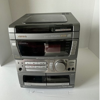 Aiwa CX-NA71 Stereo System 3 Disc CD Changer Dual Cassette Karaoke
