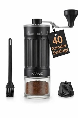 KARAIZ manuelle Kaffeemühle, mit hochpräziser Keramik Edelstahl