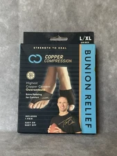NEW Copper Compression CCBUS/BS3 Copper Infused LARGE/X-LARGE Bunion Cushion