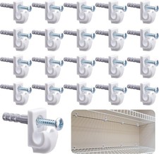 25 Pcs Wire Shelf Wall Clips w/ Screws ClosetMaid Brackets for Shelving