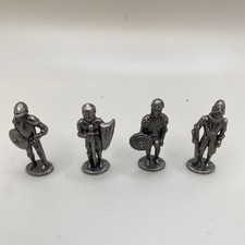 Lot Of 4 Knights - Miniature Pewter Medieval Fantasy Figurines