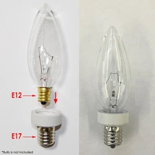 Platinum E12 Candelabra Base to E17 Intermediate Socket Adapter