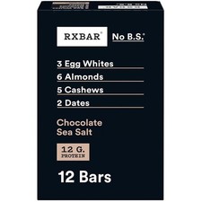 RXBAR Chocolate Sea Salt Chewy Protein Bars Gluten-Free Ready-to-Eat 72 Count