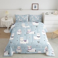 Alpaca Comforter Set Size, Llama and Cactus Print Bedding Set Full Cyj15785