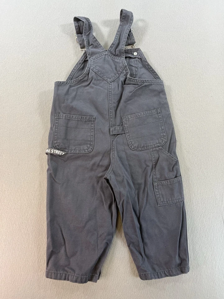 The Cutest Vintage Sesame Street Gray Denim Overalls Embroidered Size 18 Months - Image 4 of 4