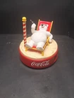 🥤 VINTAGE 1998  COCA COLA POLAR BEAR ALARM CLOCK TESTED WORKS GREAT CAVE DECOR