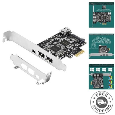 4-Port PCIE Firewire 400 Card for Windows & Mac - TI Controller Included
