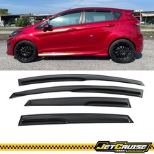 Fits 11-19 Ford Fiesta Hatchback Acrylic Mug Style Window Visors Rain Sun Guards