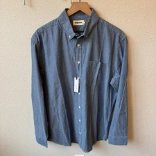 Taylor Stitch The Jack Washed Indigo Chambray Shirt 44 XL NEW Button Long Sleeve